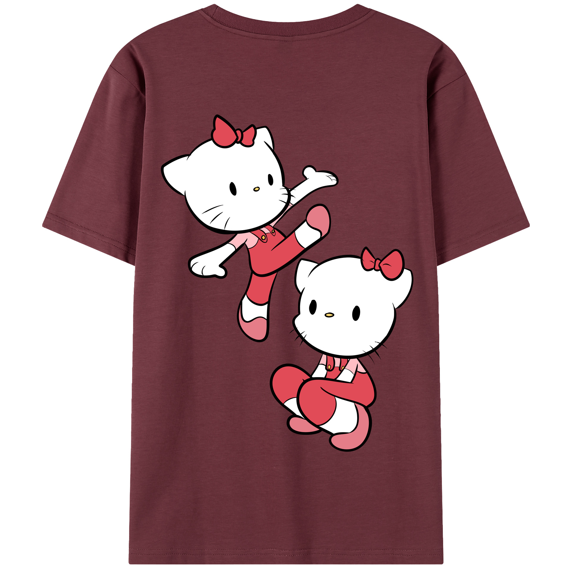 （画像用） Hello Kitty ハローキティ 綿100％半袖Tシャツ（背面プリント）